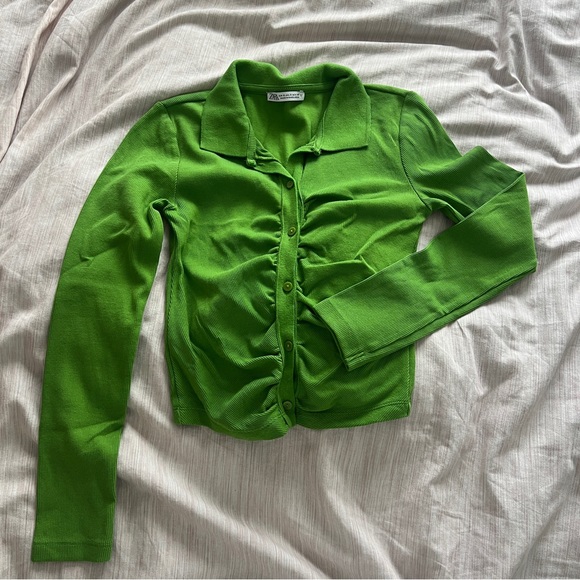 Zara Green Polo Shirt - Picture 1 of 4